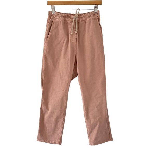 Nili Lotan Casablanca High Waist Crop Drawstring Pants in Dusty Pink - Picture 3 of 11